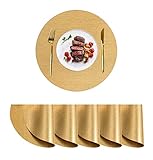 Paket beinhaltet: 6x70g goldenes Tischset, Durchmesser 38cm