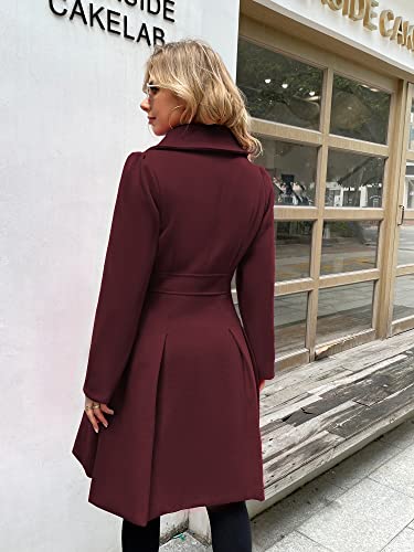 Image of GRACE KARIN 2026 Women's Fashion Trench Coat Notch Lapel Double Breasted Thick A Line Pea Coats Jacket with Pockets(S-2XL)