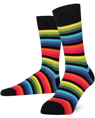 Image of Mysocks Unisex Extra Fine Combed Cotton Rainbow Socks | Seamless Toe | Reflect Your Style | Make Your Steps Enjoyable
