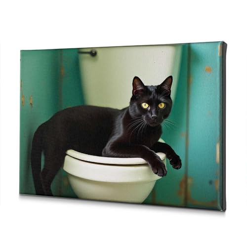 Tableau chat noir amusant pour chasser la monotonie d'une salle à manger