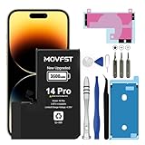 MOVFST Replacement for iPhone 14 Pro Battery,3600mAh Li-ion Polymer High Capacity Battery Fit for iPhone 14 Pro Model A2890 A2650 A2889 A2892 with Repair Tool Kits