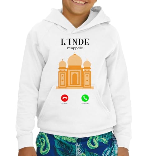 Sweat capuche enfant Inde Taj Mahal vêtement chaud patrimoine Agra Delhi - 2