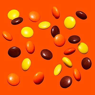 REESE'S PIECES Peanut Butter in a Crunchy Shell, Candy Bags, 1.53 oz (18 Count)