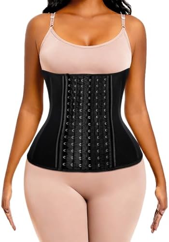 ECOWALSON Waist Trainer for Women - 9/25 Steel Bones & Additional Extender Cincher Corset for Hourglass body Shaper