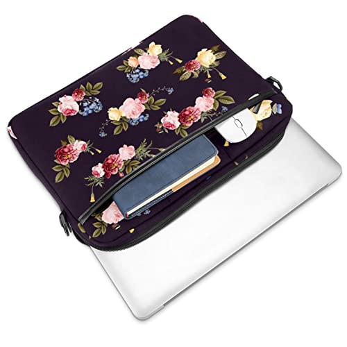 Pochette ordinateur portable 13 pouces fleurie contre les impacts - 2