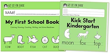 Learning Without Tears - Transition to Kindergarten Student Workbook Set, Current Edition - Includes My First School Book & Kick Start Kindergarten Workbook - Pre-K Writing Book - for School or Home