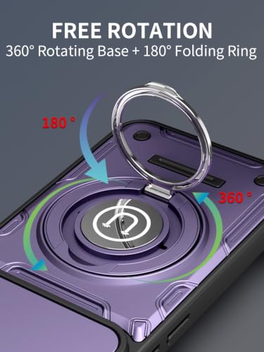 Coque Honor 400 5G antichoc avec protège-caméra coulissant et béquille