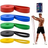 Pull Up Bands, Resistance Bands Set, Exercise Workout Bands for Men & Women, Ideal for Body Stretching, Physical Therapy and Muscle Training - Colorful