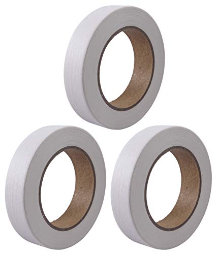 Masking Tape 3-Pack  White  1 Inch by 55 Yards per Roll  All-Purpose, Easy to Tear and Easy to Remove, Painters Tape, No Residue