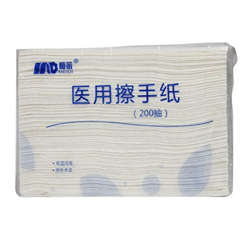 Garneck 1 Paquete de Toallitas Secas Suaves Papel Higiénico Toallitas Desechables Toallitas Absorbentes Toallitas de Hospital Toallitas de Pulpa de Madera Toalla de Papel de Seda