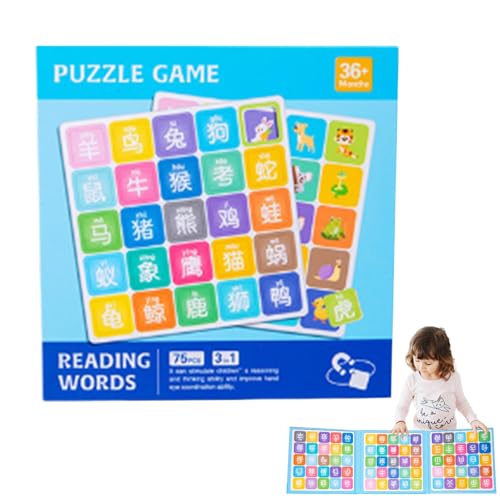 Laxreheye Magnetisches Alphabetisierungsrätsel für Kinder