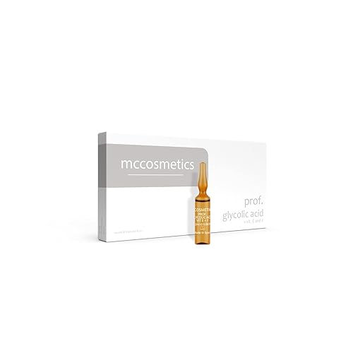 MCCosmetics NY Prof. Ácido glicólico Ácido glicólico, vitamina E, vitamina F 10 ampollas de 0.1fl oz Cosméticos de grado médico Fabricado en