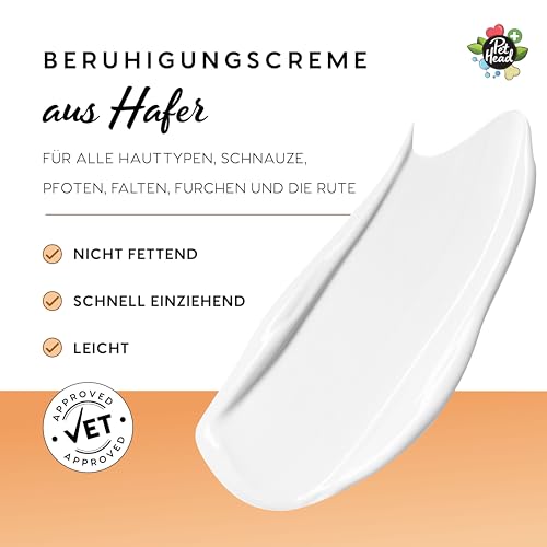 Pet Head Health Hafer Beruhigungssalbe für Hunde | Duftfrei | Macht Weich, Stellt Wieder Her und Hydratisiert Intensiv | Geeignet für alle Hauttypen, Nasen, Pfoten und Falten | 85 ml