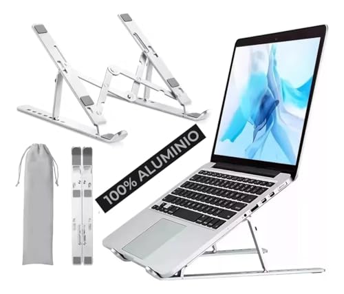 Suporte para Notebook e Tablet Linha Premium em Alumínio Dobrável e Ergonômico Para Desktop Portátil