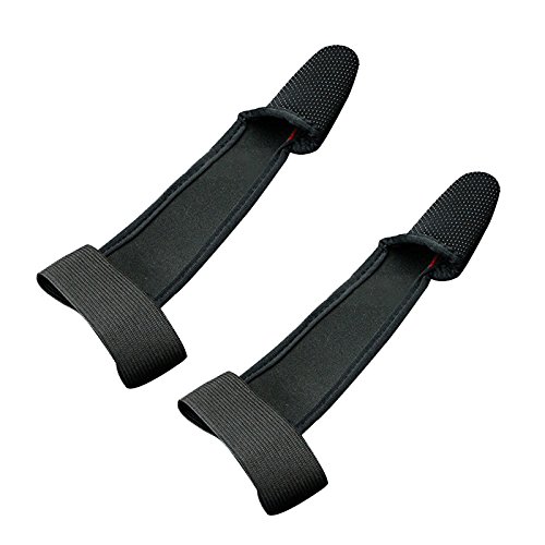 Futaba Non Slip Single Finger Protector Glove for Fishing - Pack of 2 - Black