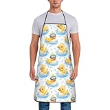 Taille et couverture : mesurant 51,8 cm de large et 71,9 cm de haut, ce tablier de cuisine imprimé canard mignon offre une excellente couverture pour les femmes et les hommes, ce qui en fait un excellent choix pour ceux qui veulent une protection fiable sans encombrement