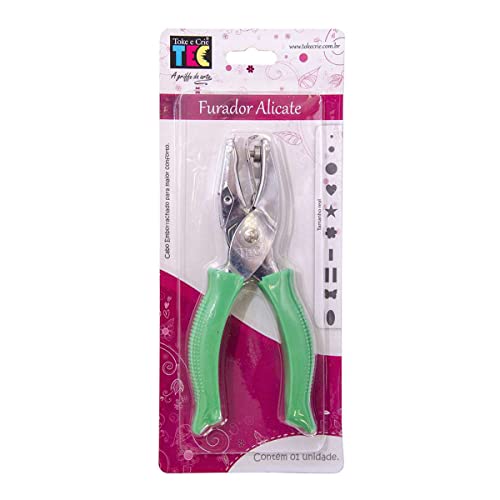 Furador Alicate Circulo 3 mm Toke e Crie, Multicoloridos