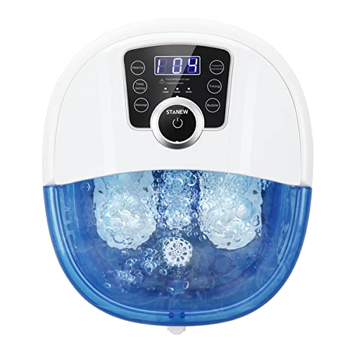Masseur spa pour bain de pieds Stanew avec Chauffage Rapide, Massage Automatique et Jets de Bulles Puissants, Rouleaux de Massage Shiatsu,Température Réglables…