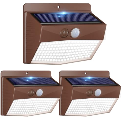 Peasur Lumiere Solaire Exterieur, 138LED Lampe Solaire avec Detecteur de Mouvement, Étanche 3 Modes Eclairage Exterieur Solaire Spot Led ​Sans Fil pour...