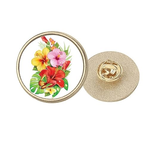 Broche Bouquet Fleurs Métal Doré Rond pour Ajuster un Décolleté Trop Plongeant