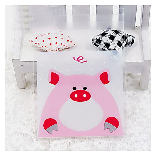 XTYPE 50PCS Cute Cartoon Monster Cookie Candy Self-Adhesive Plastic Bags for Biscuits Snack Baking Package Supplies Christmas Decor (Color : Style9, Gift Bag Size : 7x7cm)