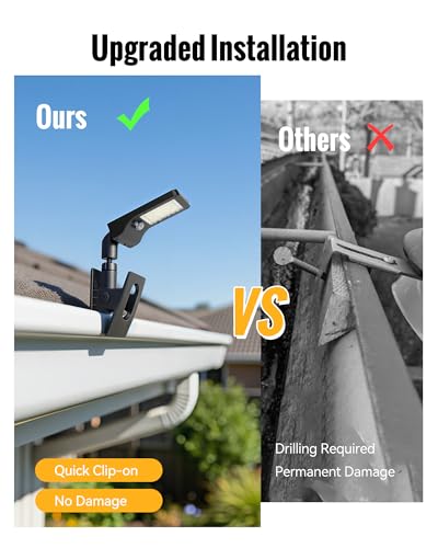 Image of Clip On Solar Lights Outdoor, 350LM Solar Motion Sensor Clamp Light with 1200mAh Battery, 3 Modes 360 Adjustable Waterproof Fence Lights for Porch, Mailbox, Camping, Emergency, Security