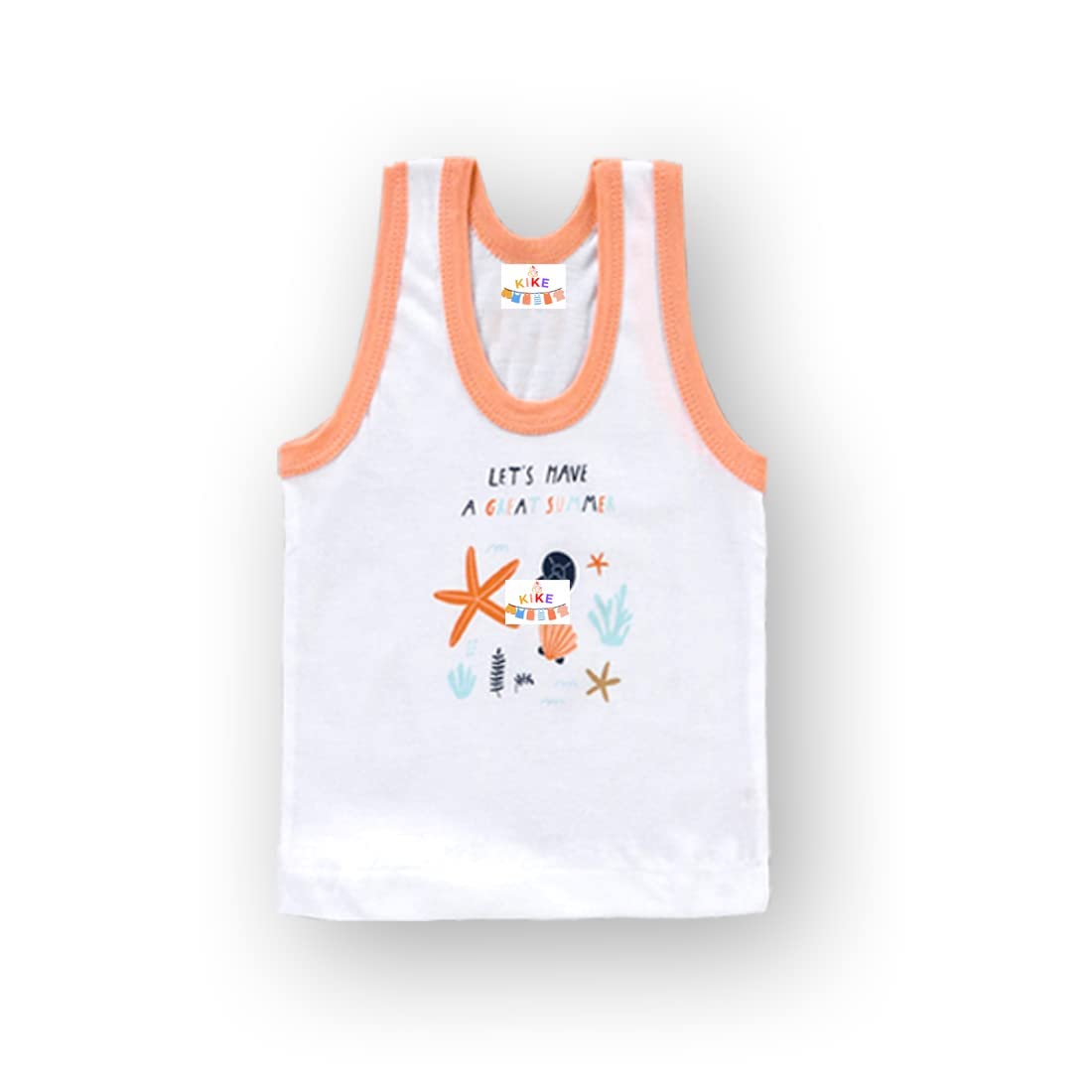 KIKE Baby boy Sando,Sando Kids Boys,Baby Banyan boy,Baby Sandow,Kids ganji,Kids Under Vest,Under Shirt Boys,Banyan Kids,New Born Baby Inner,baniyan Baby boy pack of 6 (multicolor 3, 12-18 Months) 4
