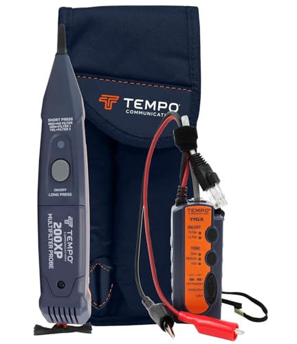 TEMPO 811K Digital High-Performance Tone Generator and Probe Kit - Noise-Immune Professional Cable & Wire Tracer (USA Quality Control)
