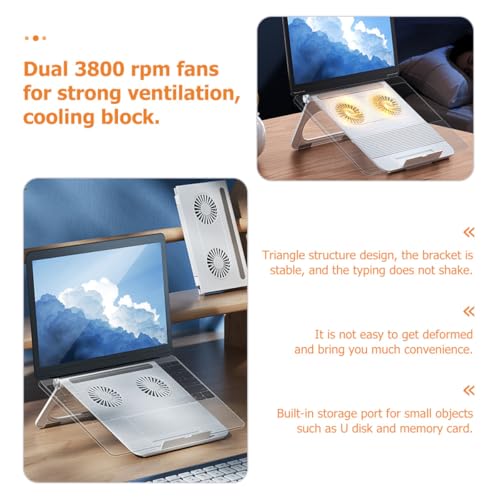 Base ajustable para portátil con ventiladores duales miniatura 7