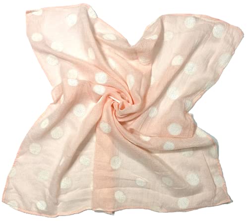 Shanlin Unisex Cotton Square Bandanas Scarves 24x24, Dotsbig-apricot, 24X24inches (60x60cm)