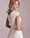 Elegant Lace Wedding Dresses White Cap Sleeve Crew Neck Applique A Line Bridal Gown for Bride 2025 Style12 US12