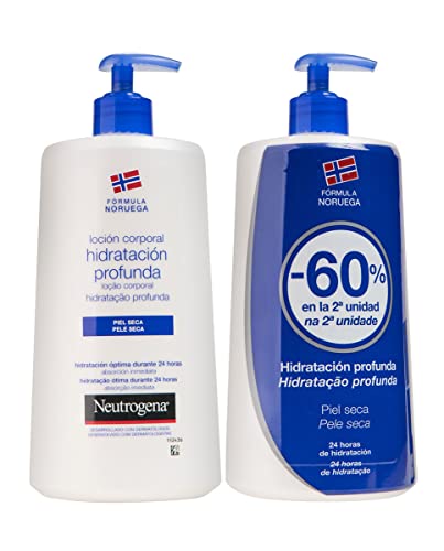 Neutrogena Loción Corporal Hidratación Profunda, Piel Seca, 2 Dosificadores de 750ml