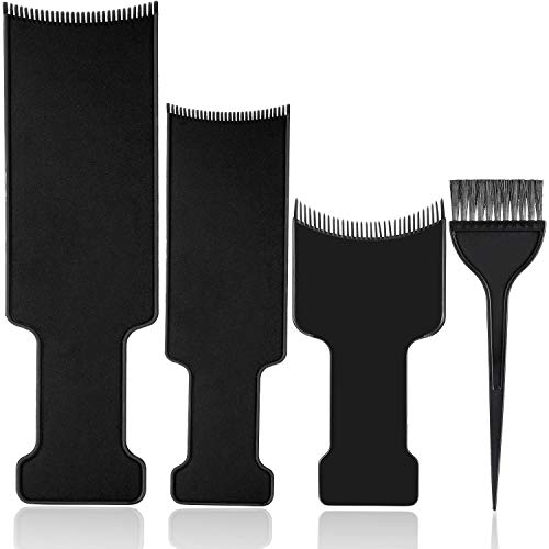Mudder 5pack Balayage Highlighting Board and Roller Comb with Brush Kit, Includign 3 Piece Flat Top Comb Board Balayage
