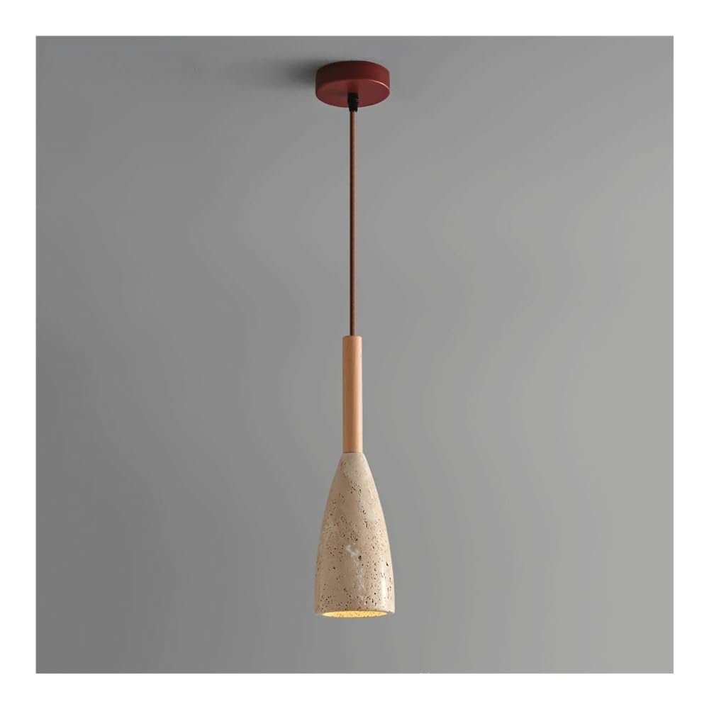 Lampes suspendues en marbre et bois linéaire moderne de style rustique