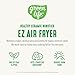 GreenLife 4.5QT Air Fryer, Mechanical Dial Controls, PFAS-Free Ceramic Nonstick Drawer, Adjustable Temp & Timer, LED Indicator, Oil-Less Cooking, Dishwasher Safe, Compact Family Size, Graphite
