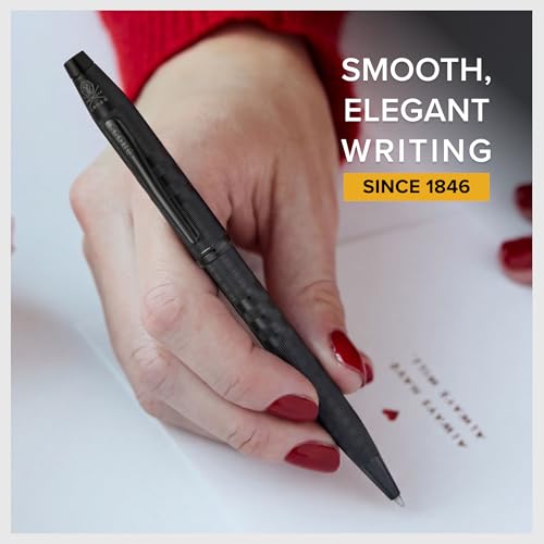 Image of Cross Century II Midnight Black with Polished Midnight Black PVD Appointments Refillable Ballpoint Pen - Medium Point, Black Ink, Presented in a Luxury Gift Box
