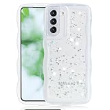 YUYIB スマホケース 対応 Galaxy s22 ケース SC-51C SCG13 ケース クリア キラキラ かわいい tpuソフトケース 薄型 傷防止背面 滑り止め 指紋防止 ストラップホール付き 対応 ギャラクシーs22 カバー (クリア)