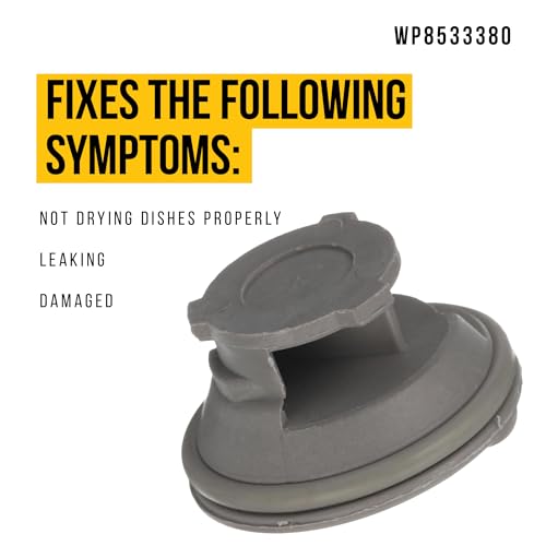 Image of PartsBroz WP8533380 Rinse Aid Cap - Compatible With Whirlpool Kenmore KitchenAid Amana Dishwasher - Replaces AP6012935 8533380 8533379 922896 PS11746156 Ultra Durable Replacement