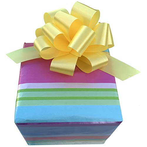 Easter Pull Bows Variety Pack - 5" Wide, Set Of 30, Pastel Pink, Light Blue, Yellow, Mint Green, Lavender, Spring Colors, Gift Bows, Summer, Birthday, Fundraiser #TOP7