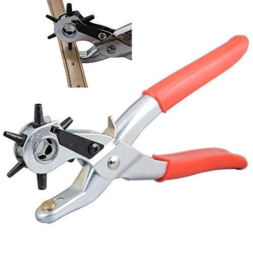 AADCART Stainless Steel Belt Punching Machine with Multi Tool Manual Belts Puncher Maker Punching Machine with 6 Adjustable Plates. 4
