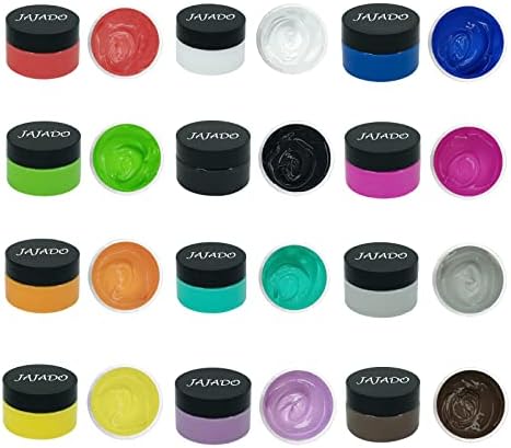 JAJADO 12 Jars Chalk Paste Paint Set, Fabric Silk Screen Printing Ink Adhesive Stencil Panit, DIY Home Decor Mesh Transfers Paste Painting on Wood, Chalkboard, Furniture, Crafts Art Paste Supplies