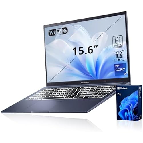 ASUS Vivobook Core i9-13900H Laptop, 15.6" FHD Display, PCONLINE Customized 16GB/32GB/48GB RAM, 1TB/2TB SSD, Physical Webcam Shield, Backlit & Numeric Keyboard, FP Reader, Wi-Fi 6, Windows11 Pro, Blue
