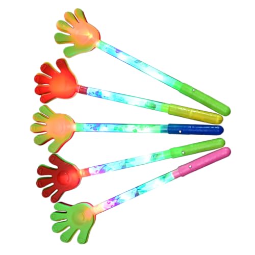 PENIKOKO 5piezas Palmas De Mano De Plástico Luminiscentes De Dedos Para Aplausos y Animación Fiestas y Conciertos Para Adultos