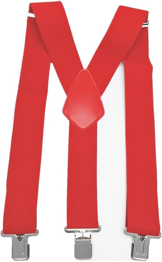 Large Strong Clips Men Suspenders Unisex Braces High Elastic Adjustable Suspender Belt for Heavy Work