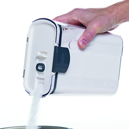 Progressive International Pks-500 Prokeeper Plastic Sugar Storage Container With Stainless Steel Hinges, Clear #TOP3