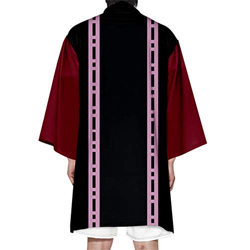 Image of Seidarise Men's Haori, Long Kimono Cardigan Jacket Japanese Style Flying Crane Seven Sleeves Open Front Coat