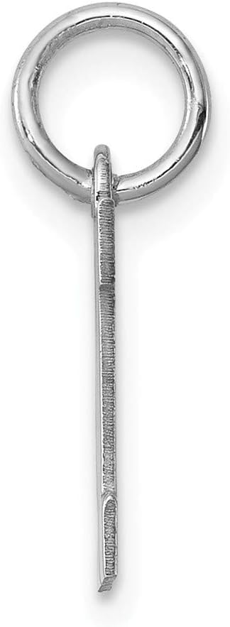 ソリッド925スターリングシルバー スモールブロック イニシャル文字 M アルファベットチャームペンダント 16mm, 金属, 宝石