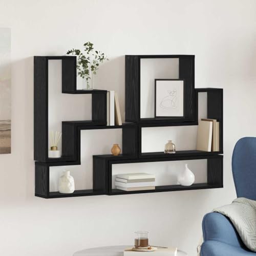 Cube mural chêne noir INLIFE pour optimiser le rangement des petits espaces