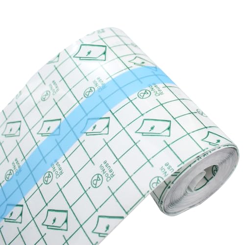 GZDAOXIA 1 Rollo Transparente rollo de película impermeable,Heridas Impermeable Cinta,vendaje para tatuajes,Vendaje transparente impermeable,para deportes natación ducha(10cm*5m)