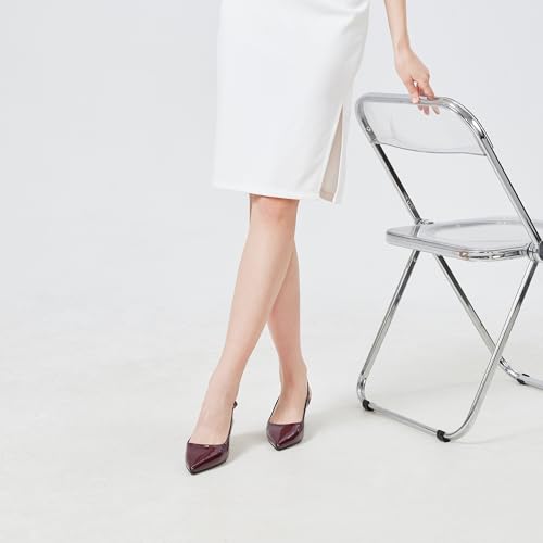 Women's Slingback Kitten Heels 2 inch Low Heel Pointed Closed Toe Pumps Shoes2